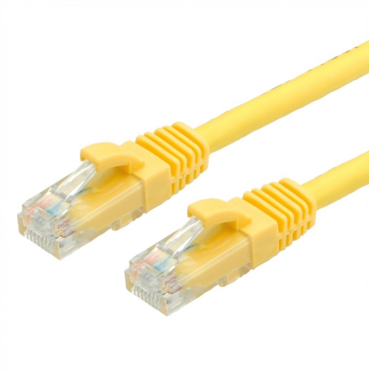 Imagine Cablu de retea RJ45 cat. 6A UTP 0.5m Galben, Value 21.99.1430
